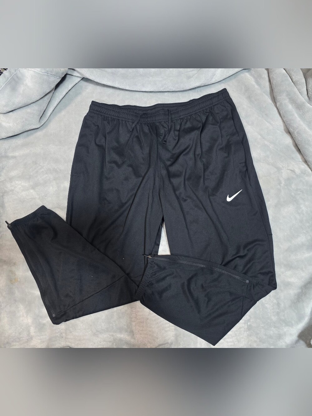 Nike Black Men's Running Pants with White Swoosh